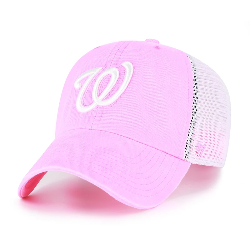 Women's '47 Pink Washington Nationals Summer Fun Trucker Clean Up Adjustable Hat