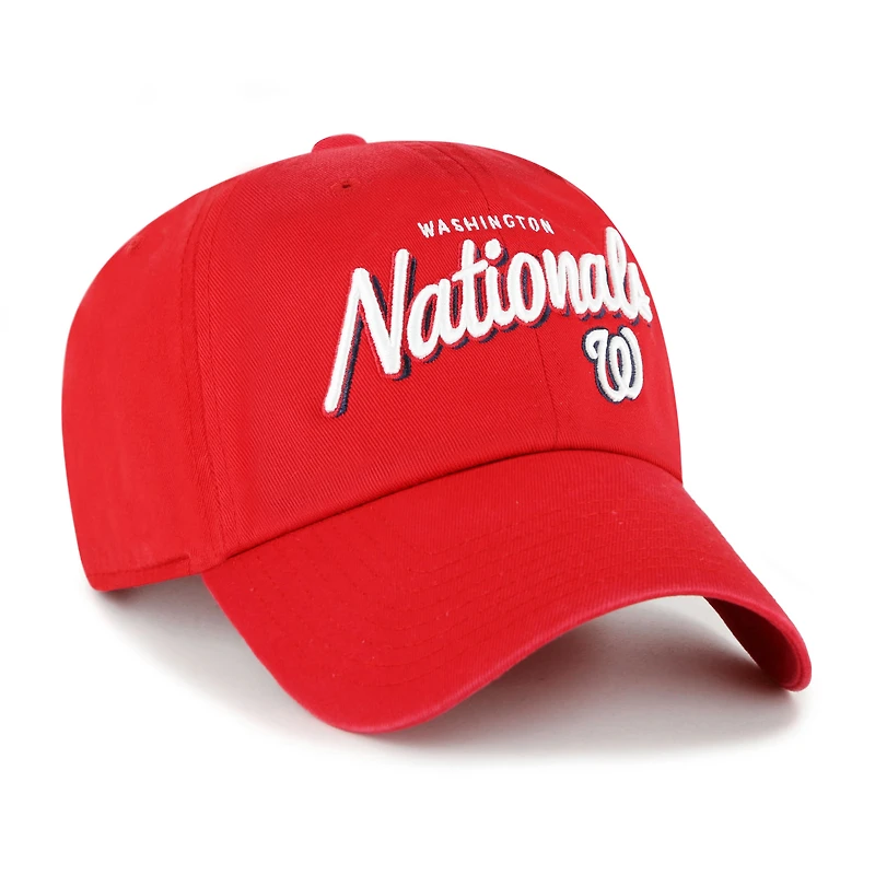 Casquette ajustable Ariana Clean Up rouge '47 pour femme des Nationals de Washington