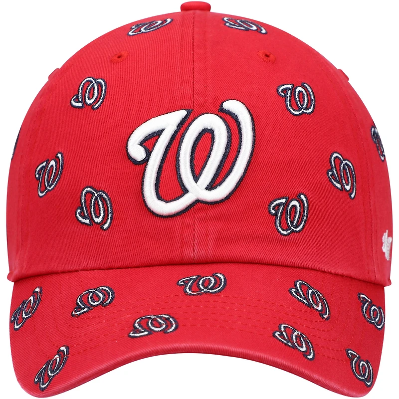Casquette réglable Confetti Clean Up des Nationals de Washington '47 rouge pour femme