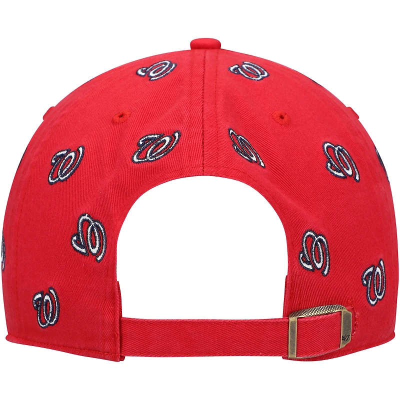 Casquette réglable Confetti Clean Up des Nationals de Washington '47 rouge pour femme