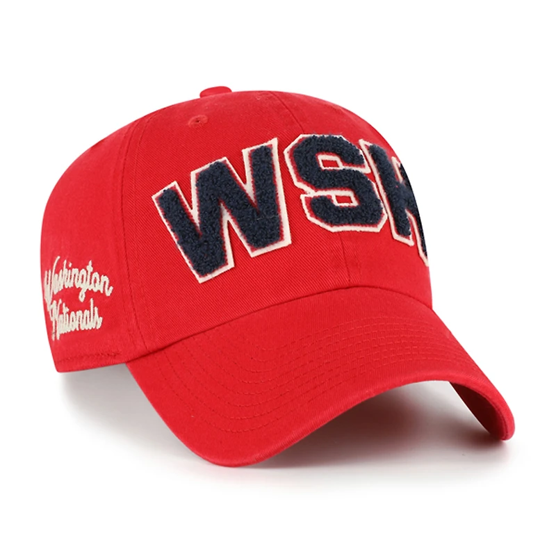 Women's '47  Red Washington Nationals Zoey Clean Up Adjustable Hat