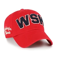Women's '47  Red Washington Nationals Zoey Clean Up Adjustable Hat