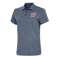 Polo Motivated Antigua Heather Navy pour femme des Washington Nationals