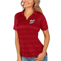Polo rouge Antigua pour femme avec boussole des Washington Nationals