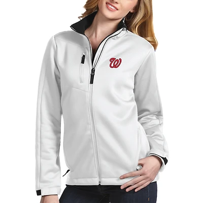 Women's Antigua White Washington Nationals Traverse Jacket