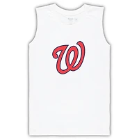 Women's Concepts Sport White/Red Washington Nationals Plus Tank Top & Shorts Sleep Set