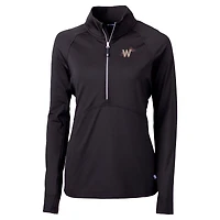 Pull-over demi-zippé City Connect Adapt Eco Knit recyclé pour femme, noir, Cutter & Buck, Washington Nationals