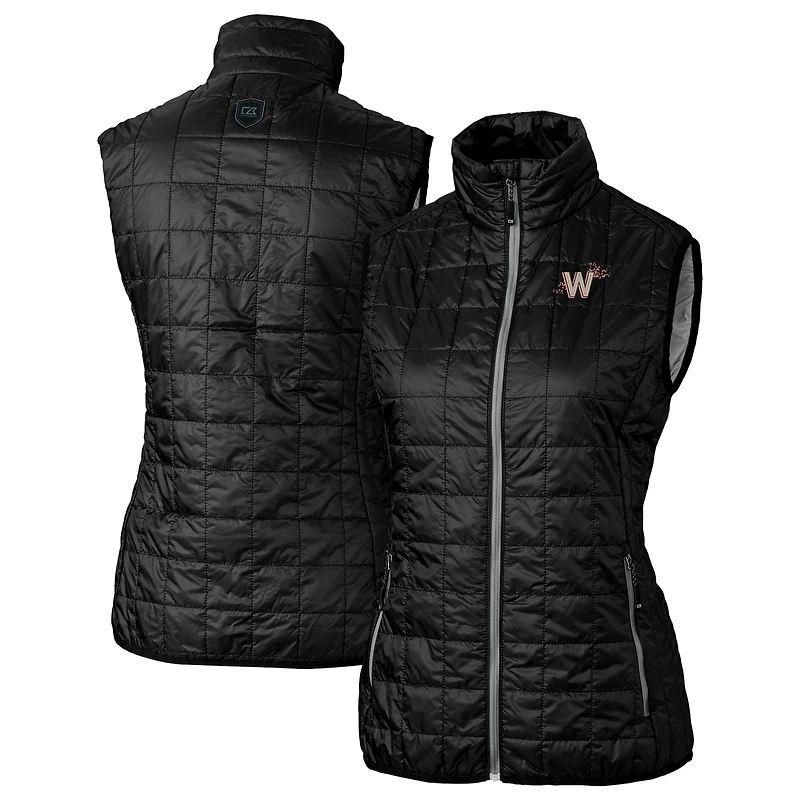 Gilet matelassé isolant entièrement zippé PrimaLoft Eco pour femme, noir, des Nationals de Washington City Connect Rainier
