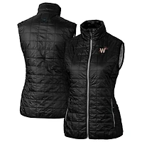 Gilet matelassé isolant entièrement zippé PrimaLoft Eco pour femme, noir, des Nationals de Washington City Connect Rainier