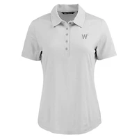 Women's Cutter & Buck Gray Washington Nationals City Connect Coastline Epic Comfort Eco Recycled Polo