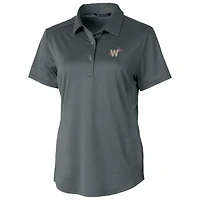 Women's Cutter & Buck  Gray Washington Nationals City Connect Prospect Textured Stretch Polo