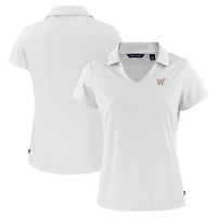 Women's Cutter & Buck  White Washington Nationals City Connect Daybreak Eco Recycled V-Neck Polo