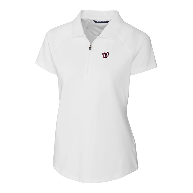 Women's Cutter & Buck  White Washington Nationals DryTec Forge Stretch Polo