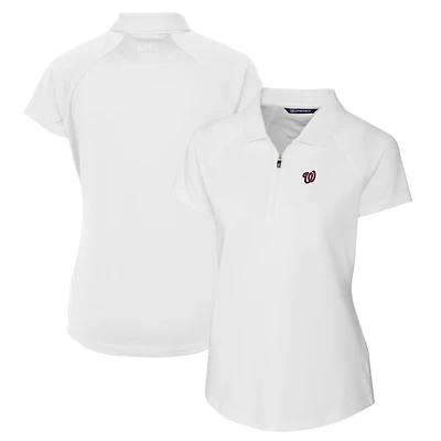 Women's Cutter & Buck  White Washington Nationals DryTec Forge Stretch Polo