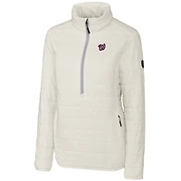 Veste demi-zip Rainier blanche pour femme Cutter & Buck des Washington Nationals