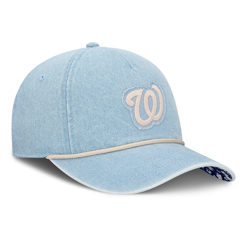 Women's Fanatics  Denim Washington Nationals Roped Adjustable Hat