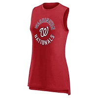 Women's Fanatics  Heather Red Washington Nationals What Goes Around Tank Top