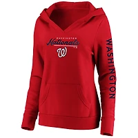 Sweat à capuche rouge Fanatics pour femmes des Nationals de Washington Core High Class Crossover