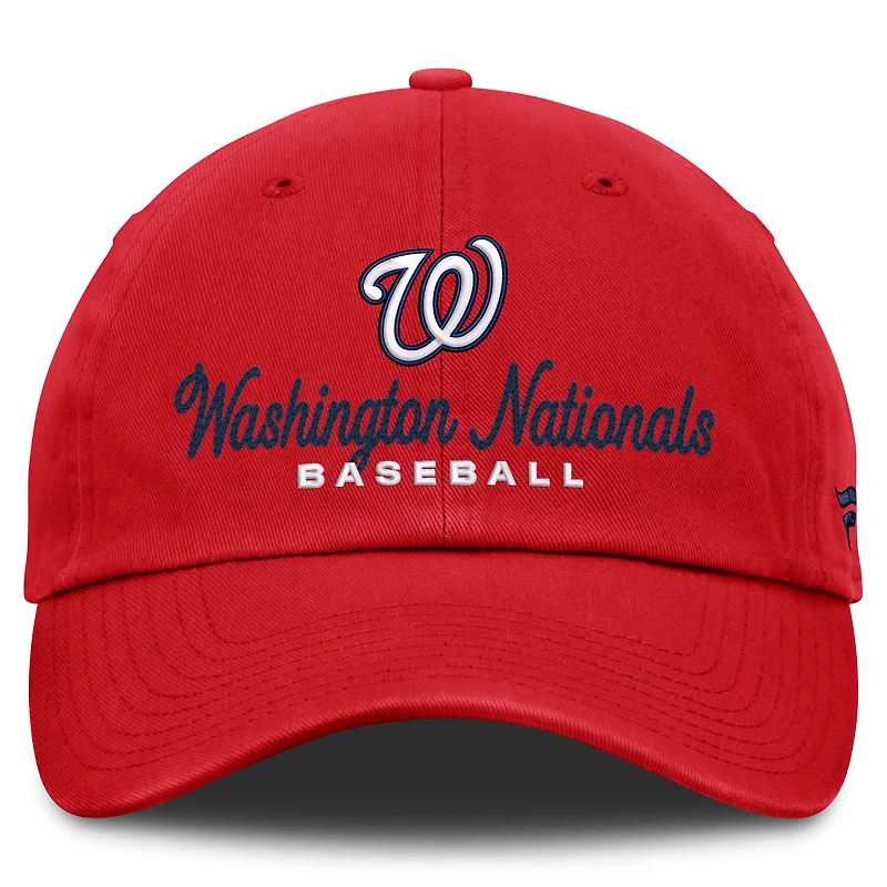 Casquette ajustable Fanatics rouge Washington Nationals Velocity pour femmes
