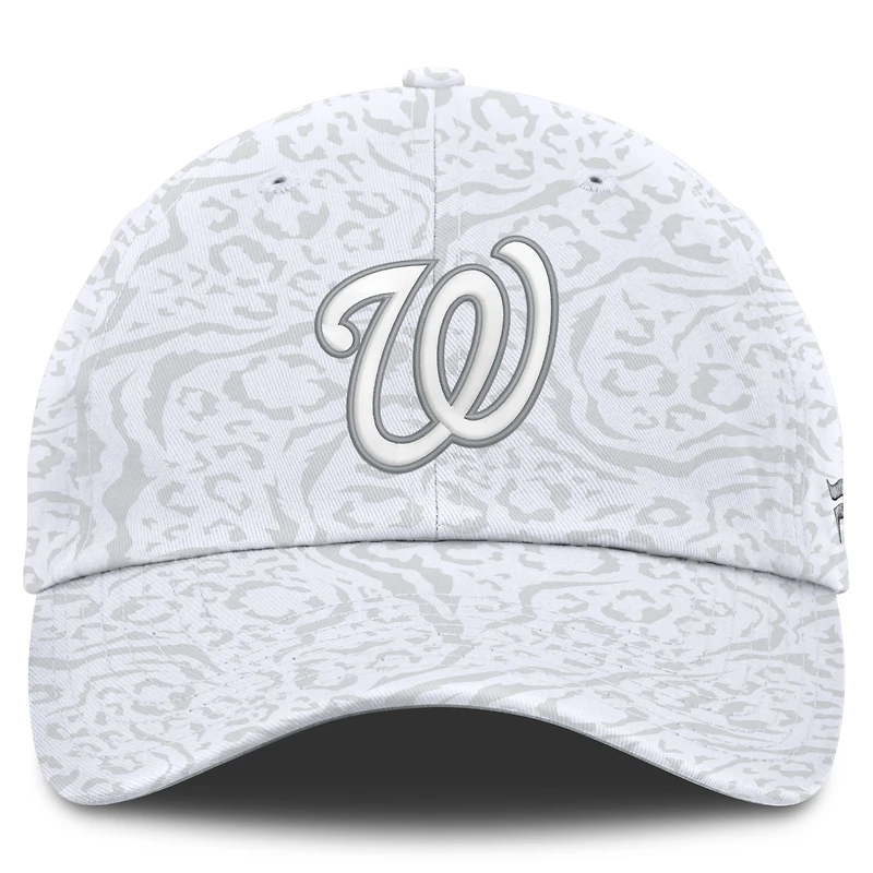 Casquette ajustable Fanatics blanche Washington Nationals Umbra pour femmes