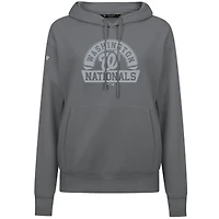 Women's Levelwear Gray Washington Nationals Adorn Banner Arch Pullover Hoodie