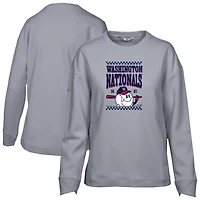Sweat-shirt inaugural Fiona des Washington Nationals pour femme de Levelwear, gris