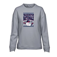 Sweat-shirt inaugural Fiona des Washington Nationals pour femme de Levelwear, gris