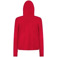 Women's Levelwear Red Washington Nationals Accolade Sweet Express Cropped Tri-Blend Pullover Hoodie