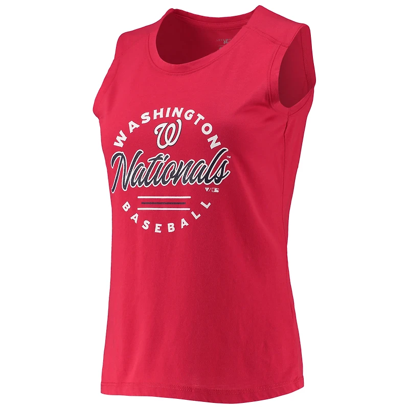 Débardeur rouge Levelwear Washington Nationals Macy pour femme