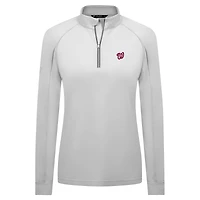 Women's Levelwear White Washington Nationals Kinetic Insignia 2.0 Raglan Quarter-Zip Top