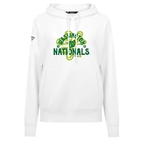 Sweat à capuche blanc pour femme Levelwear Washington Nationals St. Patrick's Day Adorn Shamrock