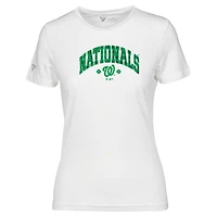 T-shirt à carreaux Maddox pour la Saint-Patrick des Nationals de Washington femme, blanc, Levelwear