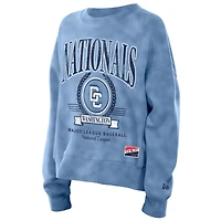 Sweat-shirt New Era bleu pour femme Washington Nationals 2025 City Connect