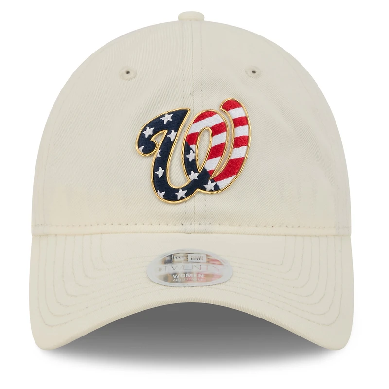 Women's New Era Cream Washington Nationals USA 250 Fourth of July 9TWENTY Adjustable Hat