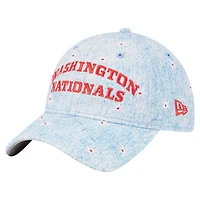 Women's New Era  Light Blue Washington Nationals Daisy All Over 9TWENTY Adjustable Hat