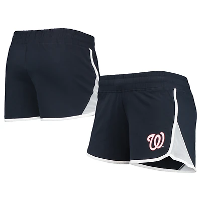 Short en molleton stretch pour femme des Washington Nationals bleu marine New Era