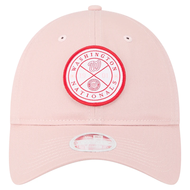 Casquette ajustable Bloom 9TWENTY rose des Nationals de Washington New Era pour femme