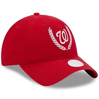 Casquette ajustable 9TWENTY New Era pour femme, rouge, Washington Nationals Leaves