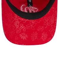 Women's New Era Red Washington Nationals Tonal Floral 9TWENTY Adjustable Hat