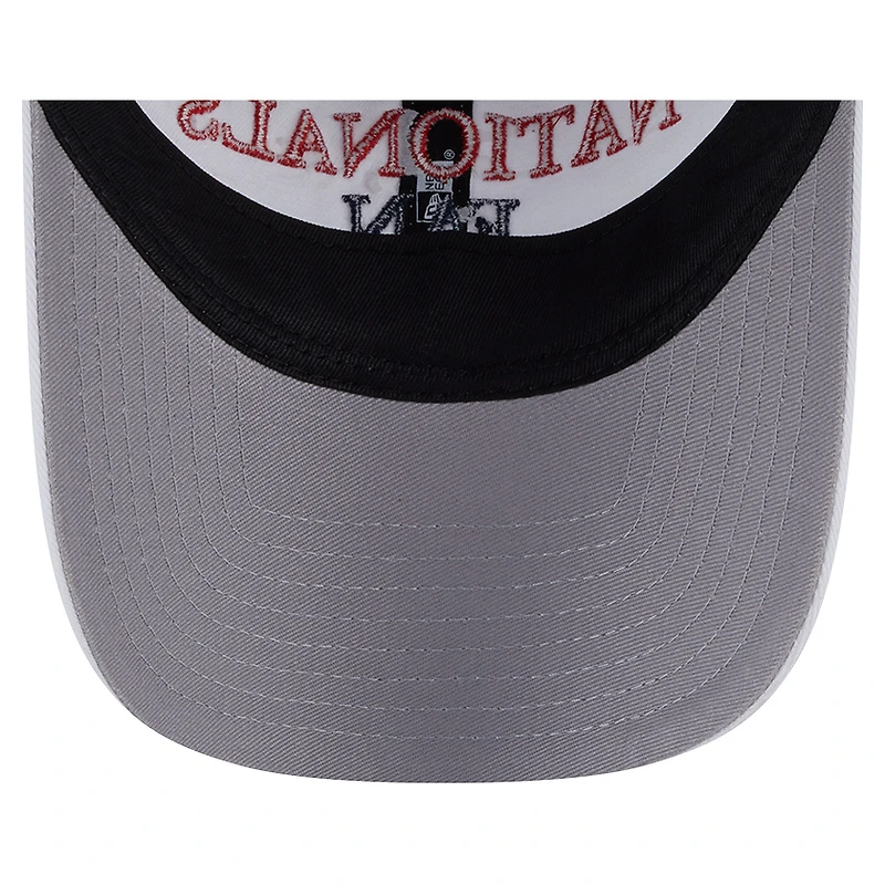 Women's New Era White Washington Nationals Team Fan 9TWENTY Adjustable Hat