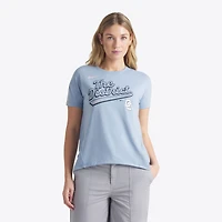 Women's Nike Blue Washington Nationals 2025 City Connect Flowy Fashion Tri-Blend Dri-FIT T-Shirt