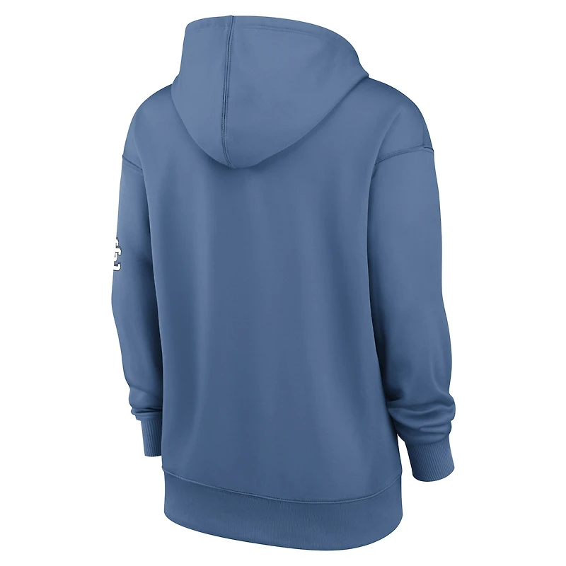 Sweat à capuche Nike City Connect Therma Authentic Collection bleu Washington Nationals pour femme