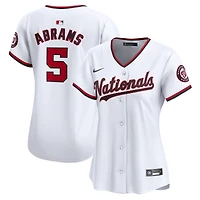 Maillot de joueur Nike CJ Abrams blanc Washington Nationals Home Limited pour femme