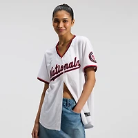 Maillot de joueur Nike CJ Abrams blanc Washington Nationals Home Limited pour femme
