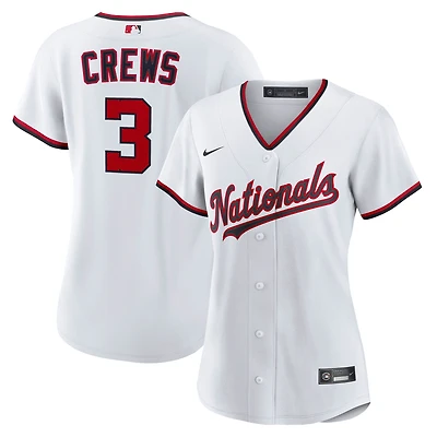 Maillot Nike Dylan Crews blanc pour femme, réplique domicile des Washington Nationals