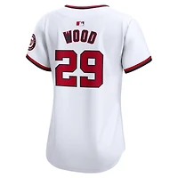 Maillot de joueur Nike James Wood blanc Washington Nationals Home Limited pour femme