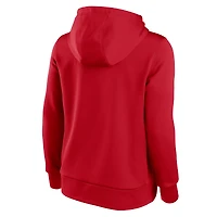 Women's Nike Red Washington Nationals Alternate Logo Performance Pullover Hoodie