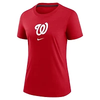 Women's Nike Red Washington Nationals Authentic Collection Early Work Tri-Blend T-Shirt