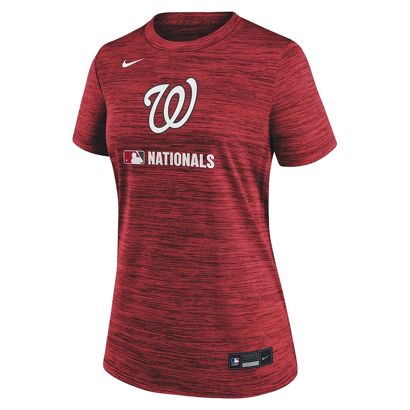 Women's Nike  Red Washington Nationals Authentic Collection Velocity Performance T-Shirt