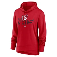 Sweat à capuche Nike Red Washington Nationals Diamond Knockout Performance pour femme